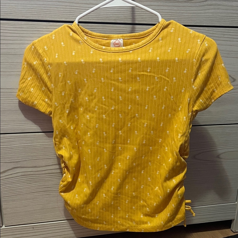 Yellow Patterned Girls Top